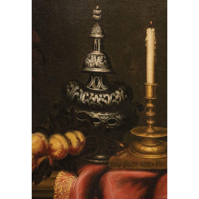 Antonio Tibaldi, Still Life 1670, Oil on Canvas For Sale - Image 8 of 15