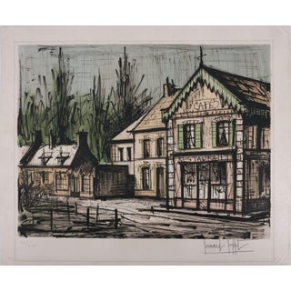 Bernard Buffet, The Chalet Restaurant, Original Signed Lithograph For Sale