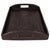 Artifacts Rattan Rectangular Serving Tray with High Handles in Tudor Black - 21" For Sale - Image 4 of 12