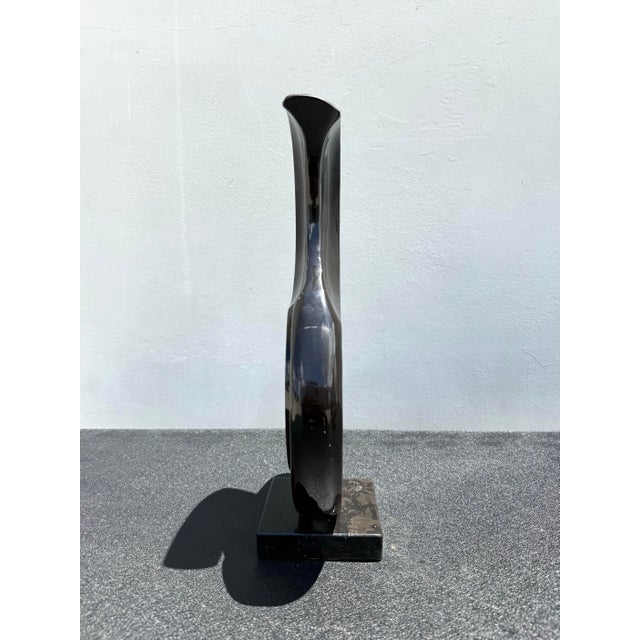 Stone Vintage Abstract Stone Sculpture on Stone Base For Sale - Image 7 of 7
