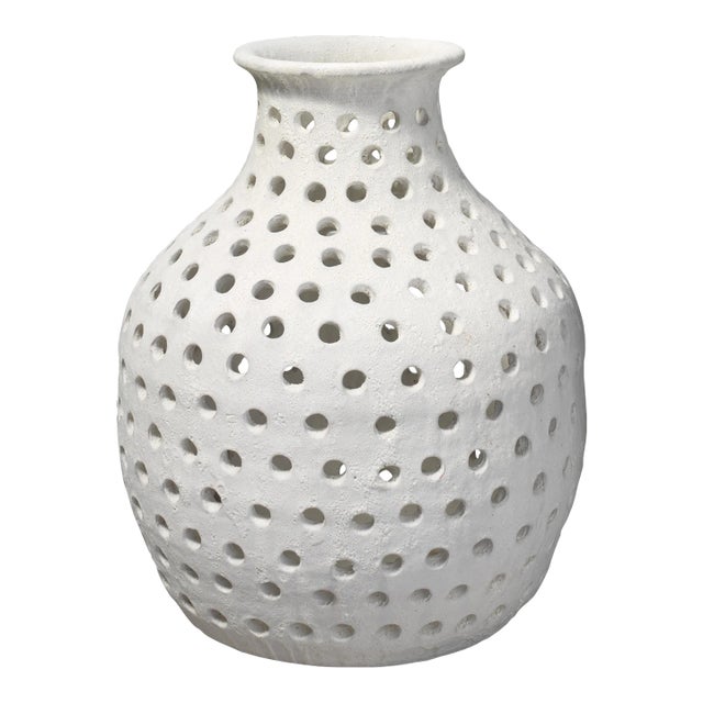 Jamie Young Porous Ceramic Vase, Small For Sale