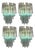 1960s Italian Venini Murano Crystal Tri-Glass Prism Wall Sconces - Set of Four For Sale