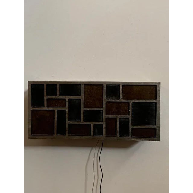 Metal Metal and Back Glass Applique, 1970s For Sale - Image 7 of 12