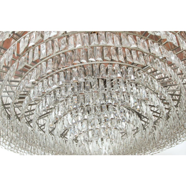 1960s Massive Crystal Wedding Cake Fixture For Sale - Image 5 of 9