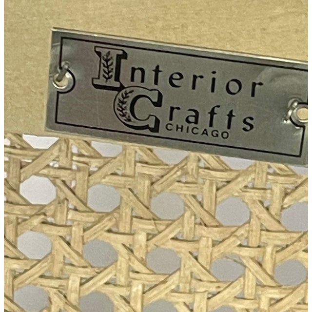 Pair Hollywood Regency Style Cane Seat Chairs, Paw Feet, American For Sale - Image 16 of 17