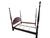 Vintage Solid Wood Queen Four Poster Bed With Turned Posts – Classic Traditional Style For Sale - Image 6 of 13