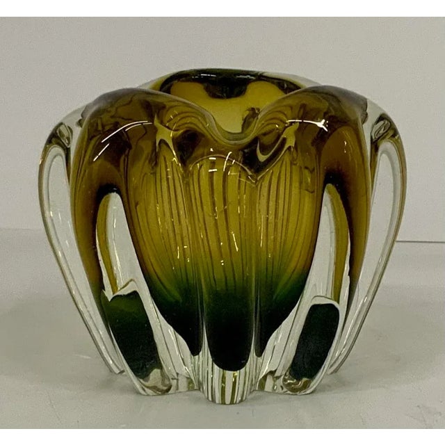 Italian Vintage Murano Glass Small Vase For Sale - Image 3 of 10