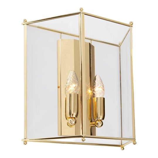 Large Glimminge Brushed Brass Wall Lamp from Konsthantverk For Sale