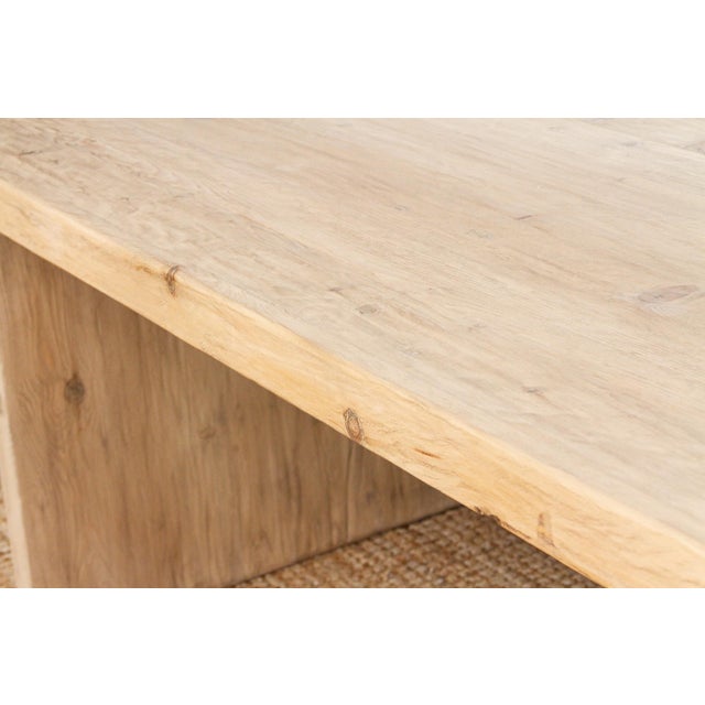 Wood 108" Long Reclaimed Wood Artisan's Dining Table For Sale - Image 7 of 12