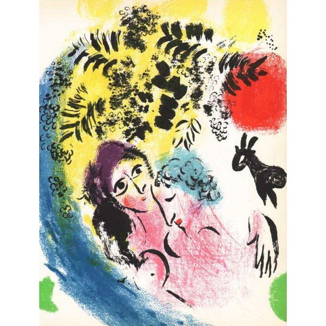 Artist: Marc Chagall Title: Les amoureux au soleil rouge Medium: Original Lithograph Marks: Not signed, not numbered...
