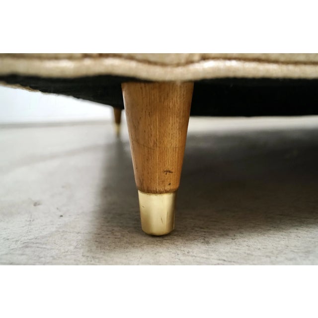 1950’s Mid-Century Modern Long Gold Tweed Sofa For Sale - Image 11 of 12