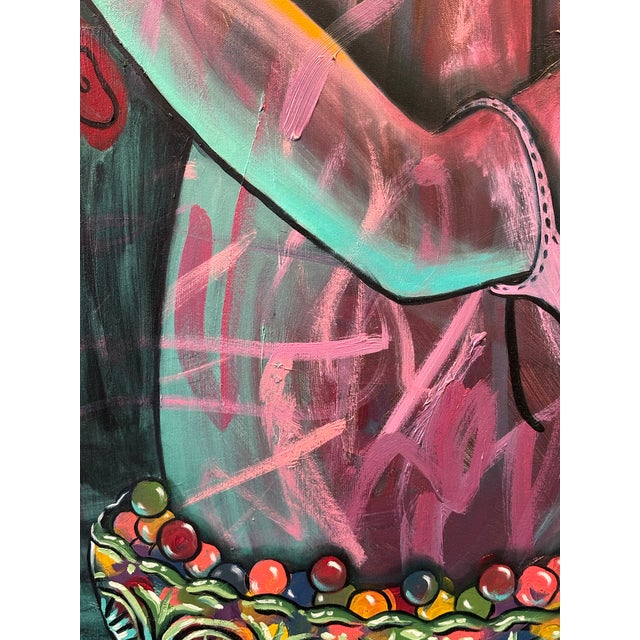 Contemporary Large Contemporary Surreal Feminine Grotesque Oil Painting by Lindsey Kircher For Sale - Image 3 of 3