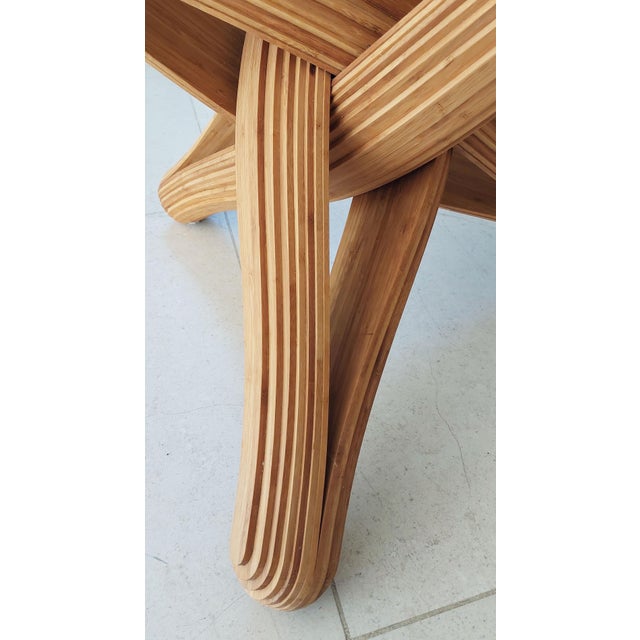 Wood "Lock" Caramel Bamboo Coffeetable For Sale - Image 7 of 8