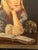1960s 1960s Portrait Painting of Sweet Girl With Pup and Parrots For Sale - Image 5 of 10