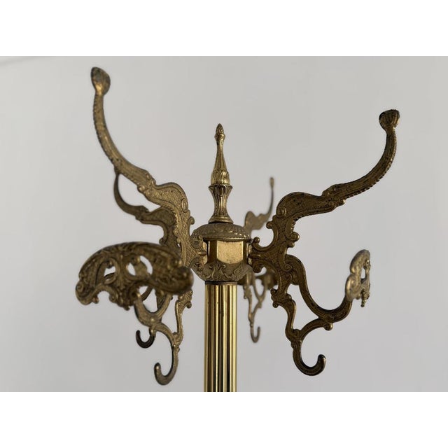Vintage Italian Brass Hall Tree Coat Rack with Umbrella Stand, 1960s For Sale - Image 6 of 18