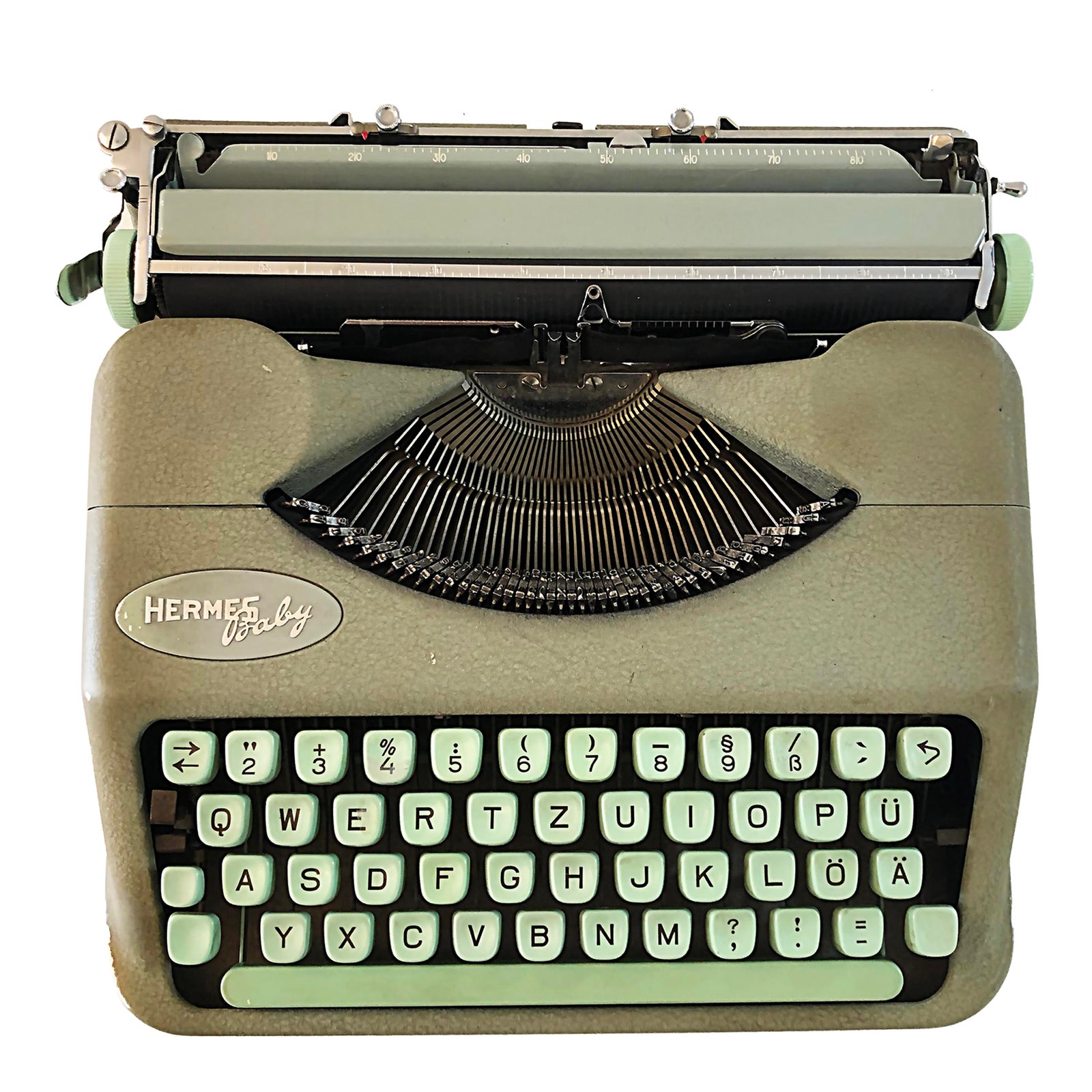 1960s Hermes "Baby Rocket" Typewriter with Original Cases, Swiss Made
