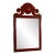 Vintage Scarlet Red Chinoiserie Mirror For Sale