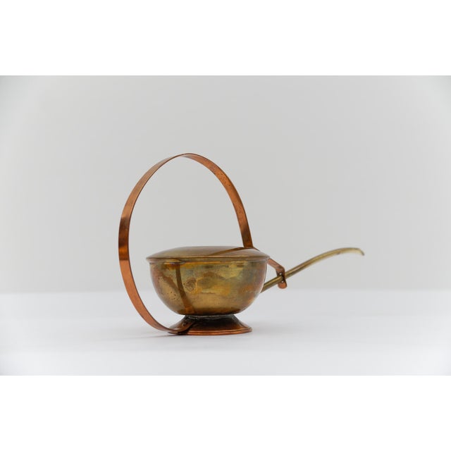 1950s Vintage Austrian Brass and Copper Watering Can, 1950s For Sale - Image 5 of 12