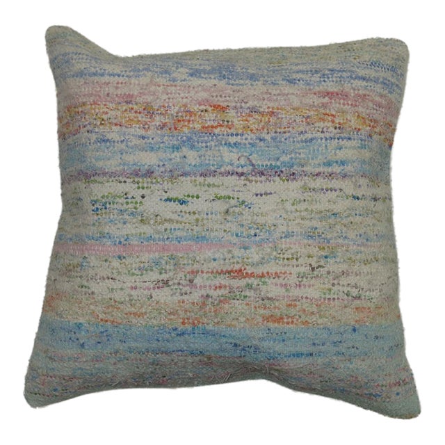 Late 20th Century Rag Rug Pillow For Sale
