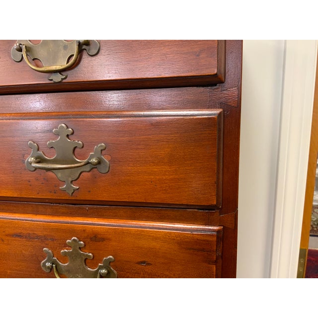 18th Century Queen Anne Cherry Highboy For Sale - Image 12 of 16