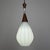 Amazing mid-century chandelier teak and milk glass by targetti sankey. Made in italy in the 1970s. scandinavian style....