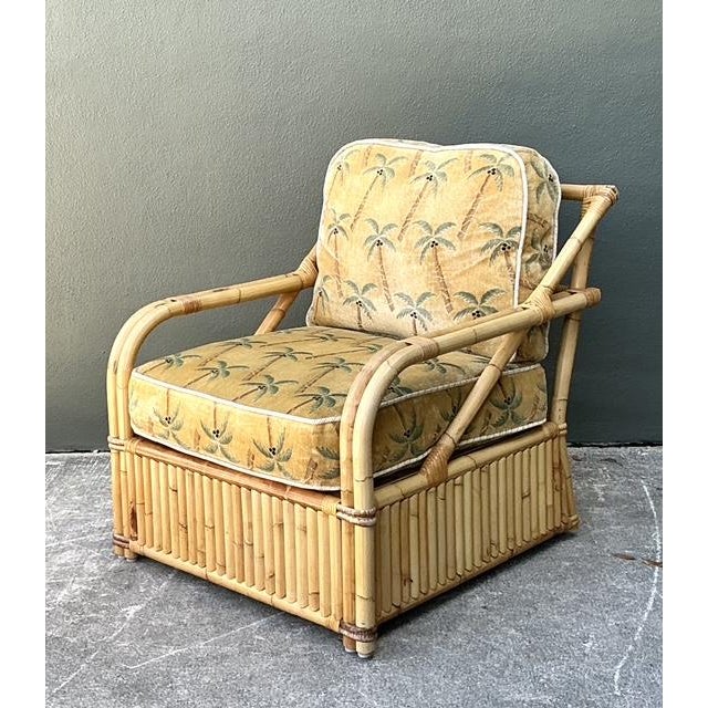 Wood Vintage Bielecky Brothers Rattan Lounge Chair For Sale - Image 7 of 12