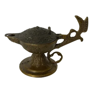Early 20th Century Old Serpent Beast Monster Decorative Arts Oil Lamp Incense Burner Figural Light