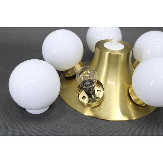 Mid-Century Brass Flush Mount Lights, 1970s, Set of 2 For Sale - Image 3 of 13