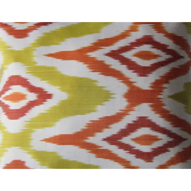 Contemporary Silk Ikat Bohemian Throw Pillow For Sale - Image 4 of 9