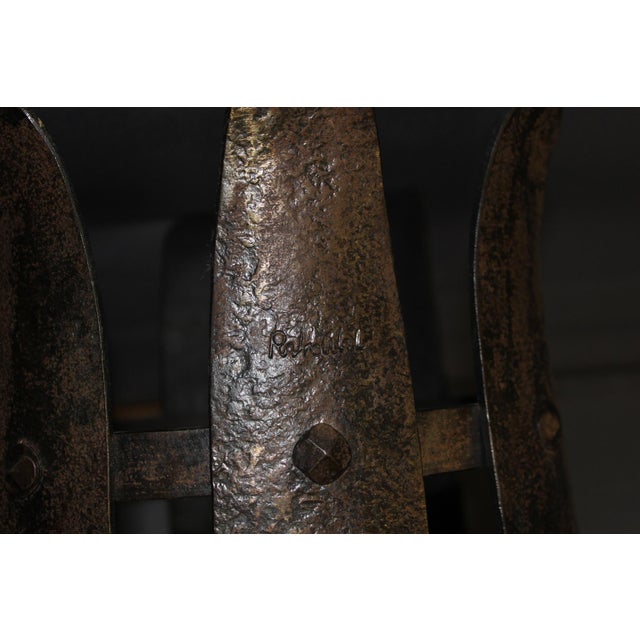 Medieval-Style Wrought Iron Wall Sconces by Rakoulal, 1970s, Set of 2 For Sale - Image 6 of 15