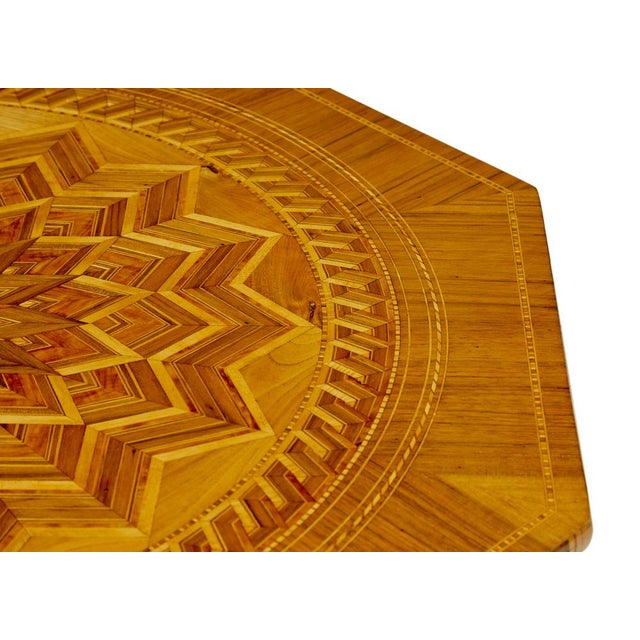 Brown Antique Italian Inlaid Walnut Sorrento Table, 1890 For Sale - Image 8 of 11
