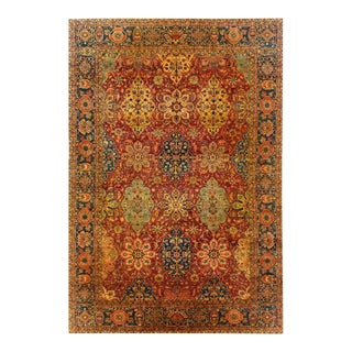 Pasargad Rust Fine Hand Knotted Agra Rug 11'11'' X 17'5'' For Sale