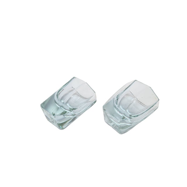 Glass Art Deco Alexandrite Glasses, Poland, 1930s, Set of 2 For Sale - Image 7 of 10