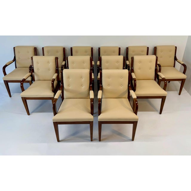 Vintage Italian Neoclassical Dining Chairs, 1950s, Set of 12 For Sale - Image 3 of 14
