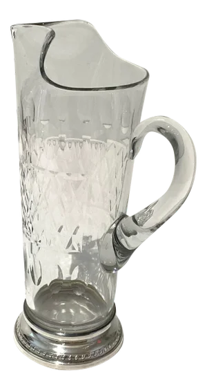 Glass and Sterling Sliver Pitcher English Hallmarks