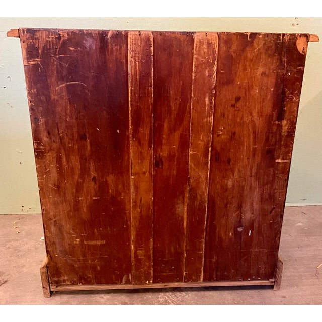 Small Antique Pine Secretaire With Fitted Interior and 2 Drawer Chest of Drawers From England - Circa 1870 For Sale - Image 11 of 12