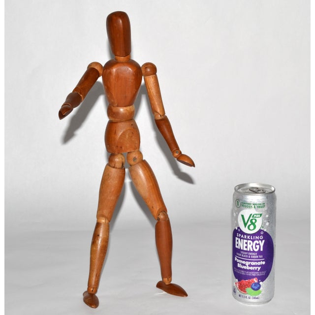 Pablo Picasso 1950 Morilla Maniquette Japan Large Carved Wood Articulated Mannequin Figure For Sale - Image 4 of 15