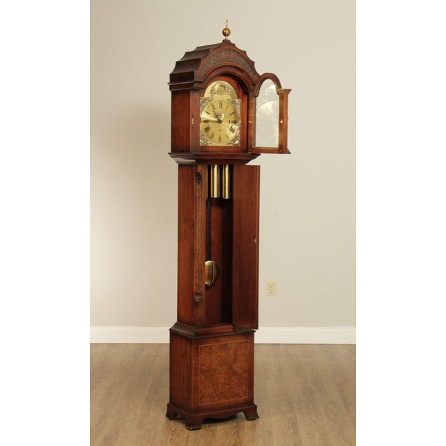James Stewart Armagh Style Burl Walnut Grandfather Clock