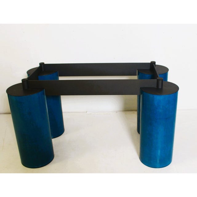 Massimo & Lella VIGNELLI (20th century) ACERBIS Edition from the 1980s Dining table Structure with four cylindrical legs...