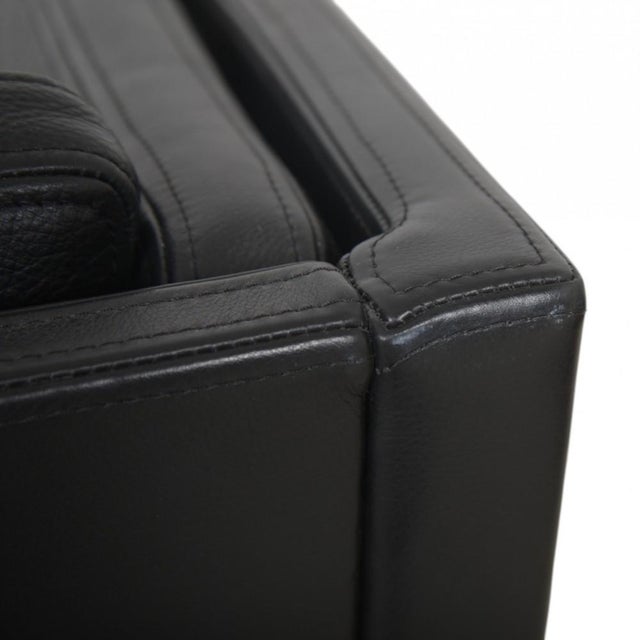 EJ315 Two-Seater Sofa in Black Leather by Erik Jørgensen, 2000s For Sale - Image 15 of 18