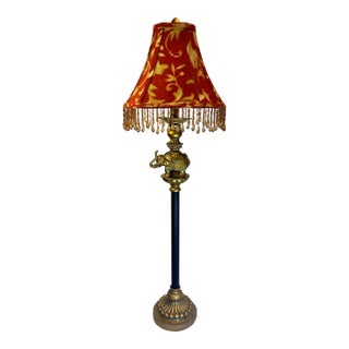 Vintage Regency Elephant on Column Table Lamp For Sale