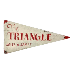Circa 1940s Camp Sign for the Triangle