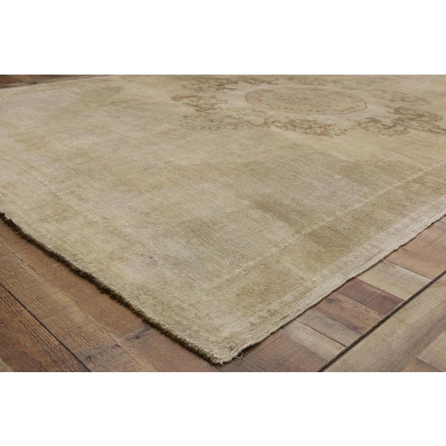Vintage Turkish Oushak Rug - 07'03 X 11'05 For Sale In Dallas - Image 6 of 9