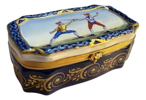 A 19th Century Sevres Hand Painted Hinged Box