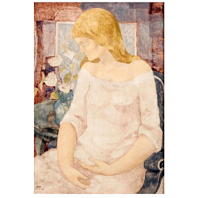 Jacques Boeri, Large French Naive Oil Painting Jacques Boeri Fauvist Color Surrealist Fantasy For Sale In Miami - Image 6 of 8