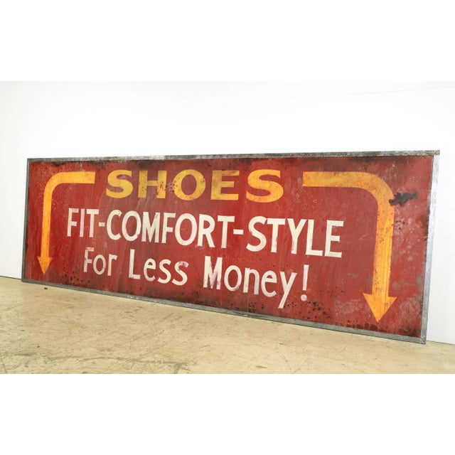 Rustic Newly Made Reclaimed Shoes Aluminum Marty Supreme Movie Prop Sign For Sale - Image 3 of 7