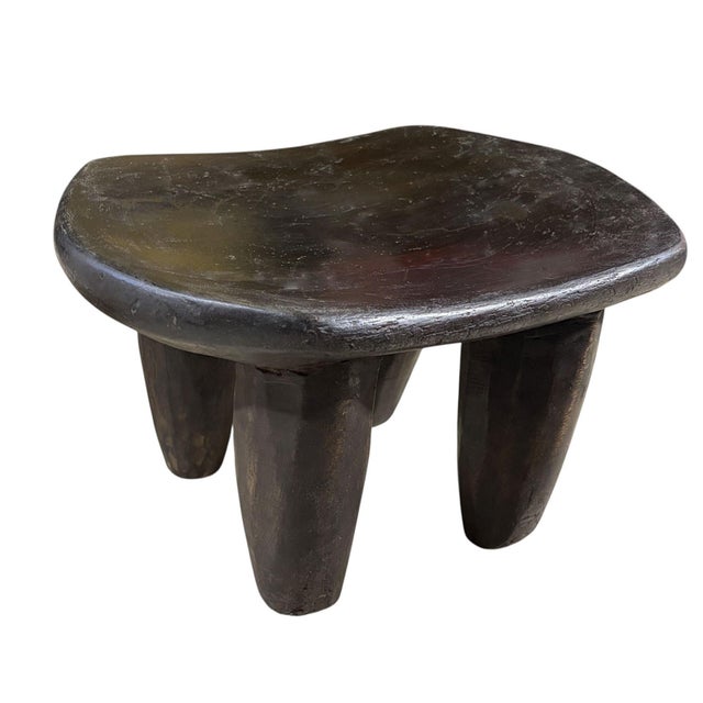 Superb vintage Senufo milk stool hand-carved from a solid single block of African hardwood, originating from Côte...