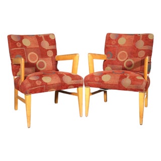 Mid 20th Century Deco Style Armchairs - 2 Pieces For Sale