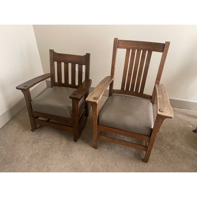 Wood Early 20th Century Arts and Crafts Rocking Chair For Sale - Image 7 of 7