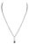 14k Topaz Diamond Pendant on Silver Necklace For Sale